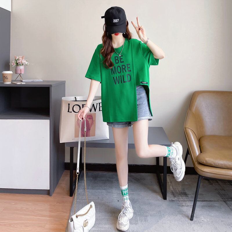 今季マストバイ タイルアップ ファッション感満々 プリント 4色選択 半袖Tシャツ＜F-9245＞