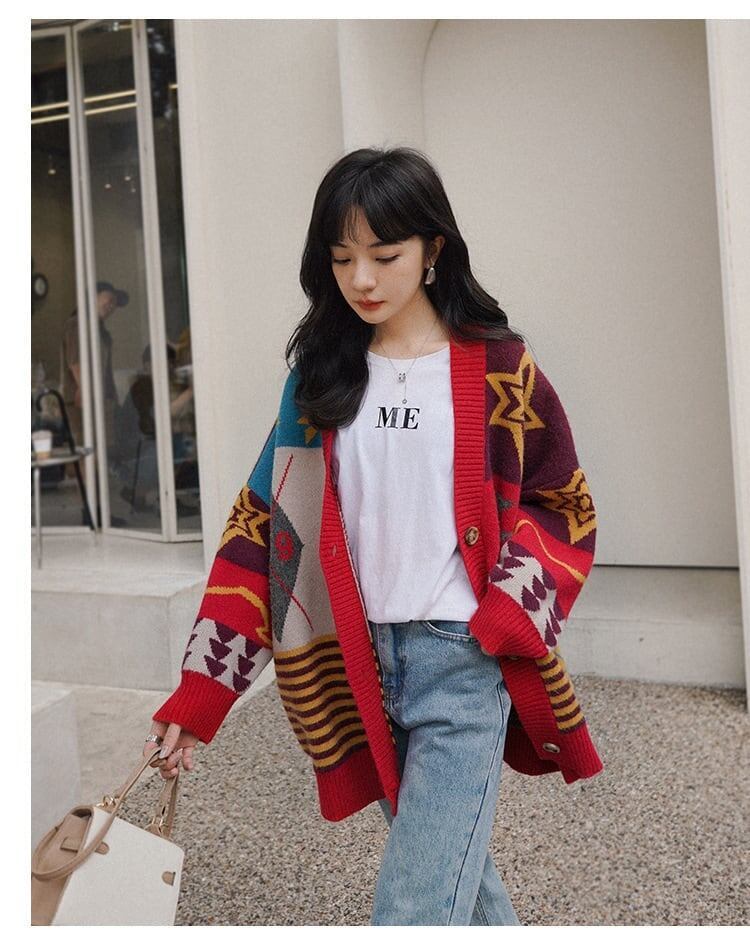 【半額！期間限定！！】好感度UP   ゆったりとした怠惰なセーターコートF-5174