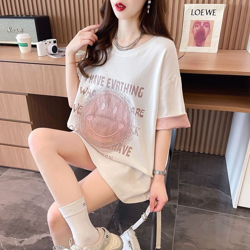 大好評 カジュアル 絶対欲しい キュート プリント全3色 半袖Tシャツ カットソー ＜F-8600＞