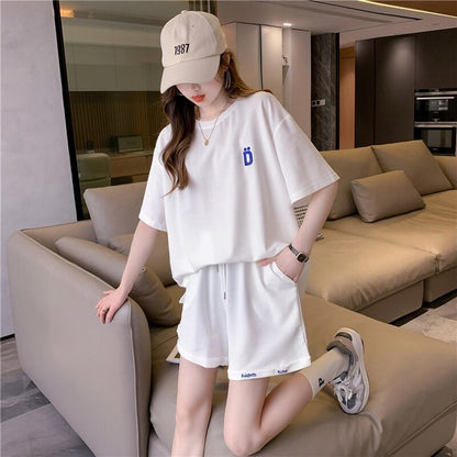 話題沸騰中 カジュアル 肌触り抜群 全3色 半袖 Tシャツ ショートパンツ セットアップ ＜F-8973＞