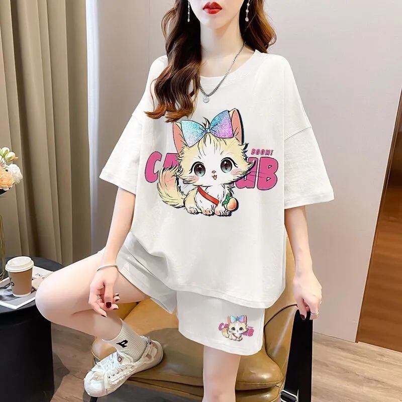 絶対欲しい カジュアル 夏に嬉しい機能付き 半袖Ｔシャツⅹパンツセット全4色<F-11268>