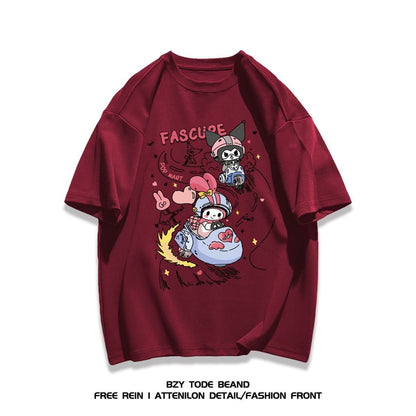 男女兼用 ファッション 快適 半袖 Tシャツ F-13317