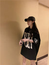 売り切れ必至 アバンギャルド 気質アップ おしゃれ度高め ルーズ 半袖 Tシャツ F-9289