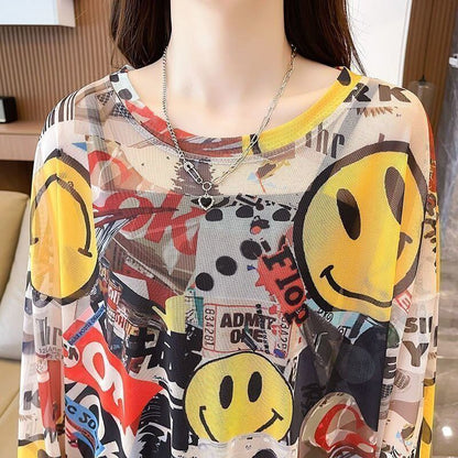 【半額セール！】 大人可愛い 売り切れ必至 元気いっぱい チュール 花柄 Tシャツ<F-4929>