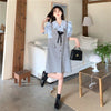 超人気 上質 大人可愛い 切り替え レイヤード風 ワンピースF-8910