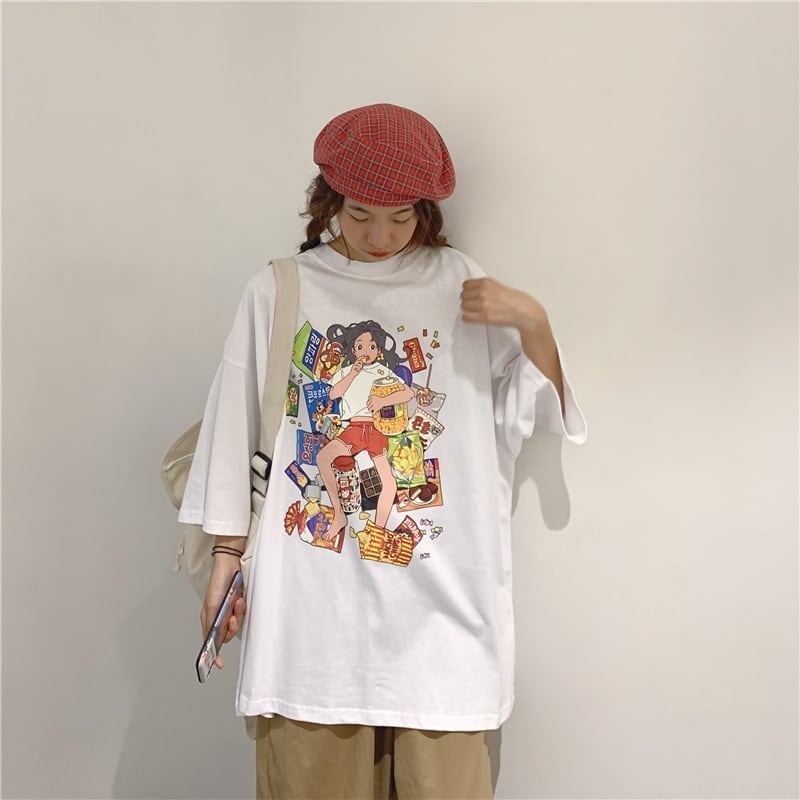 ルーズ   オシャレ度満点 Tシャツ カットソー＜F-3459＞