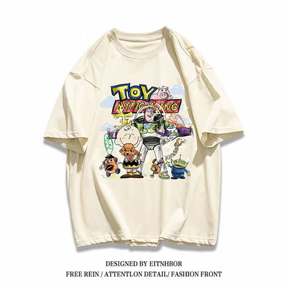 男女兼用 プリント 快適 半袖 Tシャツ F-13278