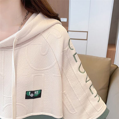 高級感 帽子付き 半袖 Tシャツ スウェット ＜F-8640＞