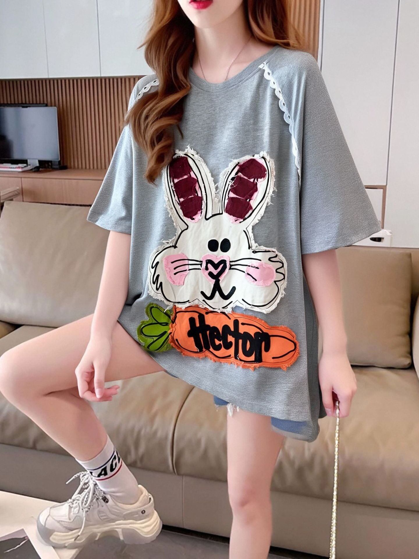 大活躍 好感度UP 海外トレンド カジュアル 全4色 半袖 Tシャツ ＜F-11096＞