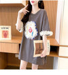 新作 好感度満載 個性的なデザイン ラウンドネック Tシャツ カットソー＜F-8405＞