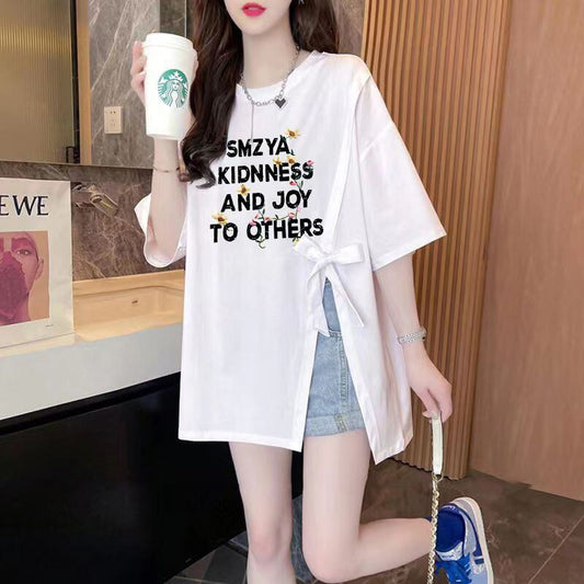 売れ筋 早い者勝ち 絶対流行 カジュアル 2色選択 Tシャツ<F-11608>