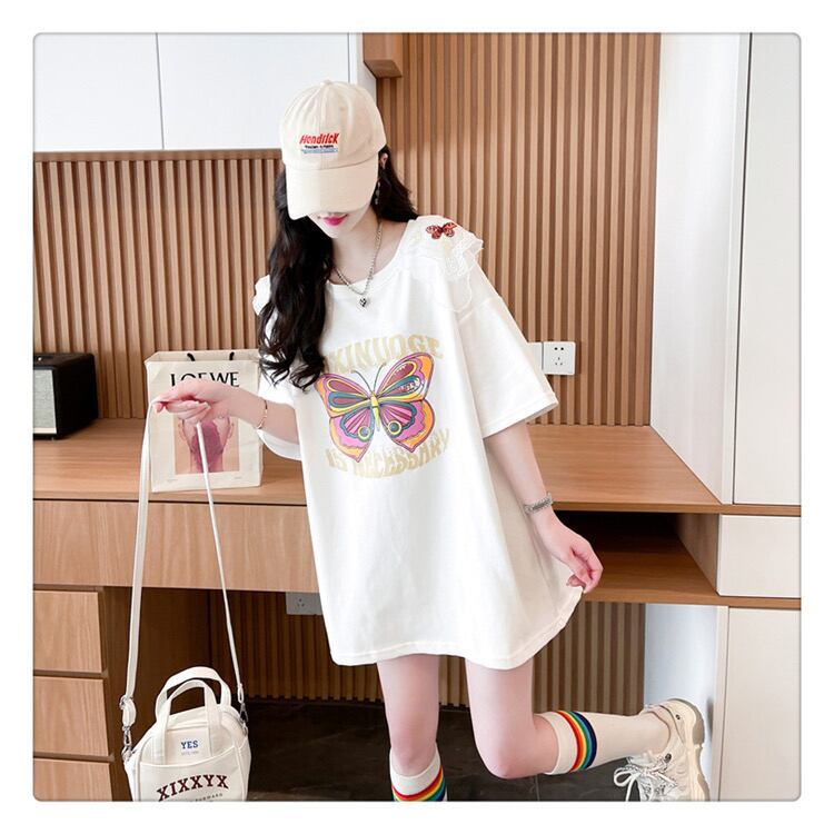 話題沸騰中 プリント ロゴ ゆったり 3色半袖Tシャツ＜F-8316＞