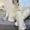 トップス+パンツセット パジャマ 組み合わせやすい F-6018