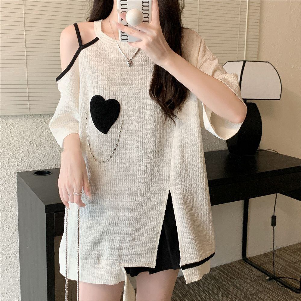 超人気商品 オフショルダー ファッション Tシャツ ＜F-8667＞