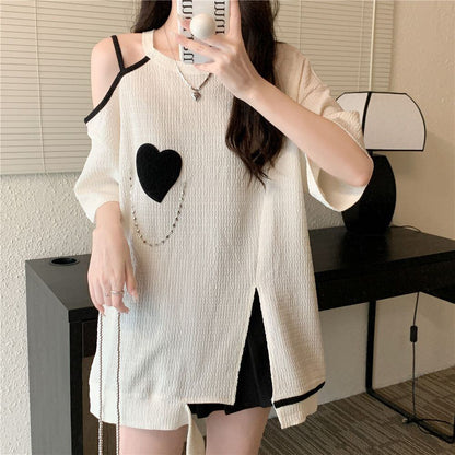 超人気商品 オフショルダー ファッション Tシャツ ＜F-8667＞