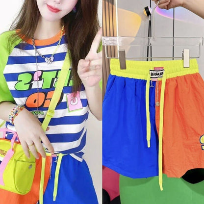 大人可愛い カジュアル 夏に嬉しい機能付き 半袖Ｔシャツⅹパンツセット全4色<F-11388>