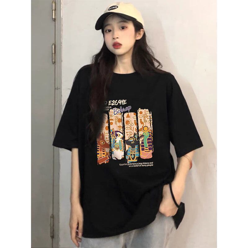 着回し力抜群 アバンギャルド 特別デザイン プリント全5色 半袖Tシャツ<F-8712>