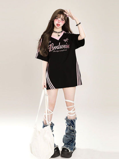 絶対欲しい アバンギャルド おしゃれ度高め プリント全2色 半袖TシャツF-9244