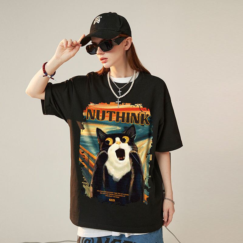 絶対欲しい デザイン性抜群 売り切れ必至 ファッション プリント 4色選択 半袖Tシャツ＜F-9293＞