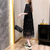美人度アップ   デザイン感 プリント ワンピース＜F-3485＞