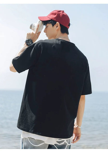 ファッション感満々 着心地良い 全5色 半袖 Tシャツ F-13095