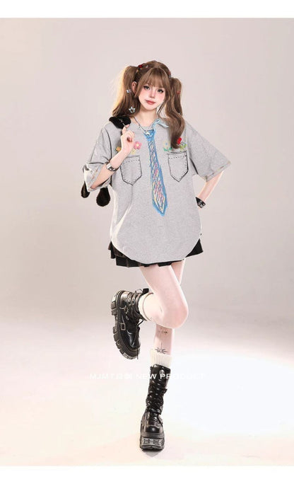 定番シンプル 絶対流行 今季マストバイ 早い者勝ち カジュアル 2色選択 Tシャツ<F-11664>