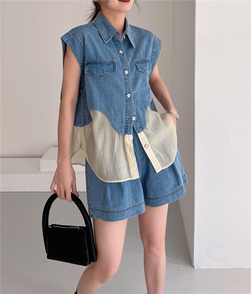 今季マストバイ 上品 ファッション 半袖Ｔシャツⅹパンツセット <F-6575>