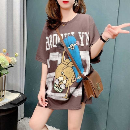 デザイン感   チャーミング Tシャツ カットソー＜F-3164＞