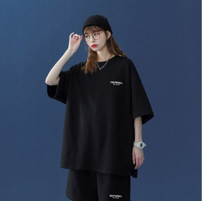 【半額セール】早い者勝ち  男女兼用 半袖Ｔシャツⅹパンツセット全4色F-6549