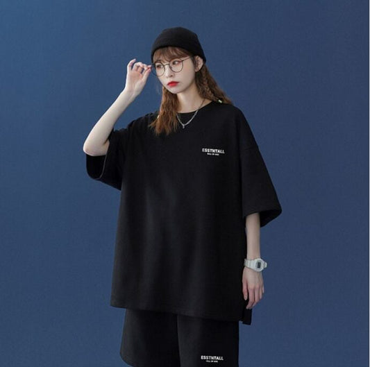 【半額セール】早い者勝ち  男女兼用 半袖Ｔシャツⅹパンツセット全4色F-6549