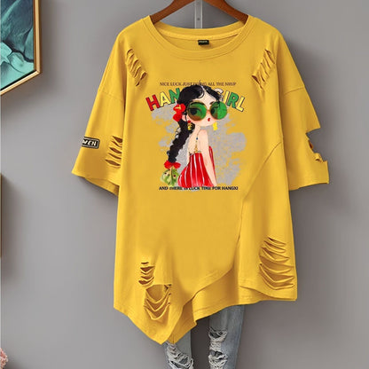 絶対流行 カジュアル 早い者勝ち 2色選択 Tシャツ<F-11651>