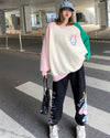【裏起毛】 ファッション 超人気 個性派 スウェットF-5750
