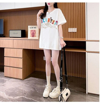 デザイン性と素材感を兼ね備えたゆったり半袖Tシャツ<F-2948>
