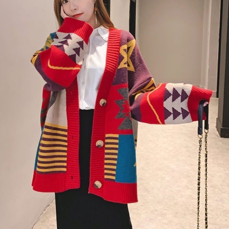【半額！期間限定！！】好感度UP   ゆったりとした怠惰なセーターコートF-5174