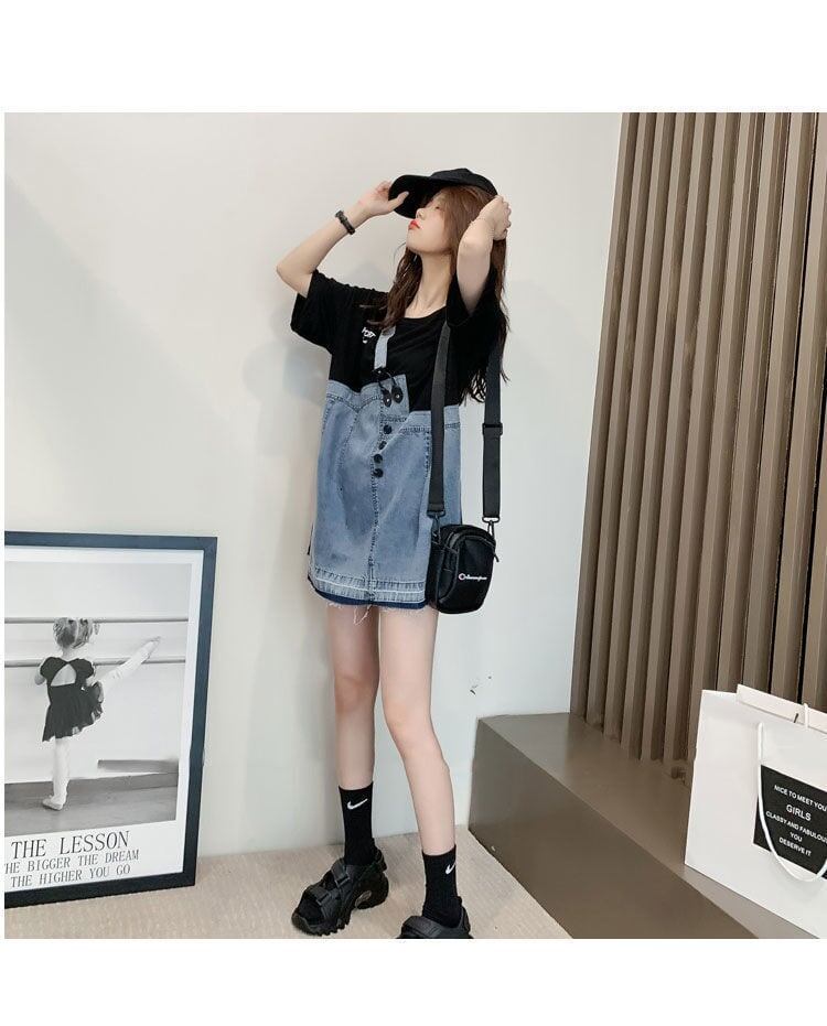 個性的なデザイン 2色選択可 一目惚れ レイヤード風 Tシャツ カットソー＜F-8286＞