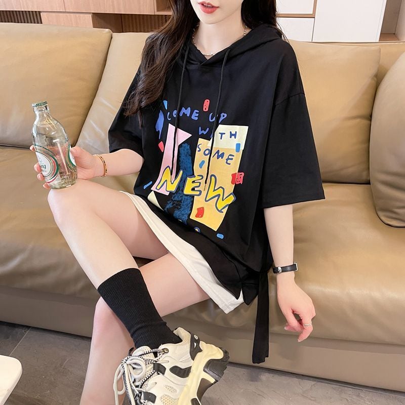 デザイン性抜群 偽二枚 ファッション 半袖 Tシャツ F-13333