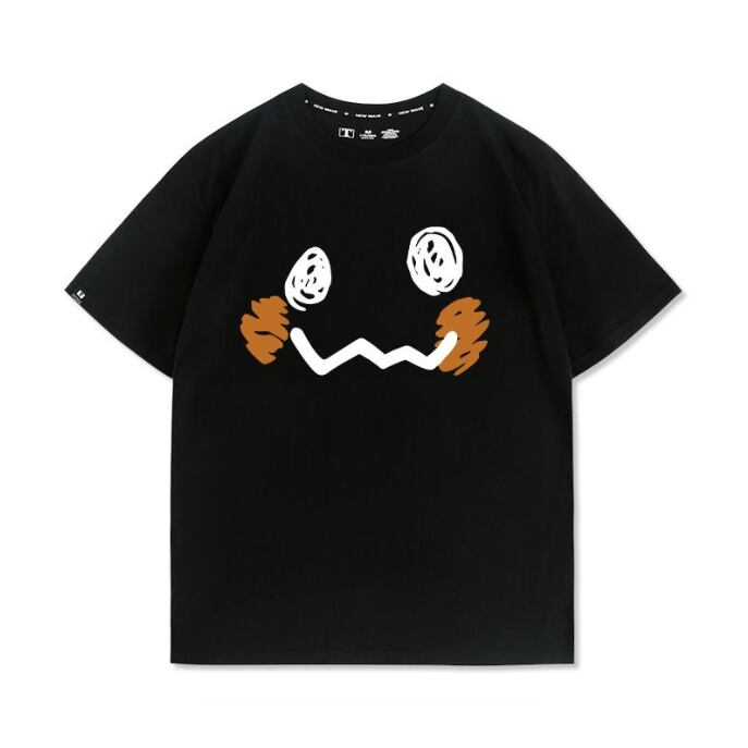 男女兼用 ファッション プリント 半袖 Tシャツ F-13260