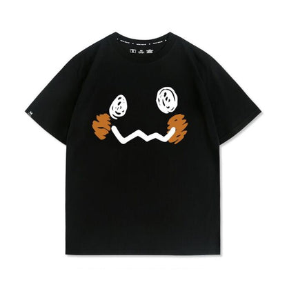 男女兼用 ファッション プリント 半袖 Tシャツ F-13260