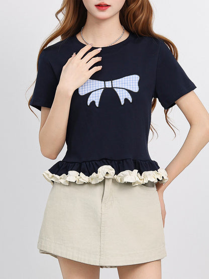 売れ筋 大好評 エレガント 好感度UP カジュアル Tシャツ＜F-12081＞