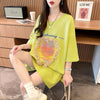 絶対欲しい プリント ロゴ ゆったり 3色半袖Tシャツ＜F-8315＞