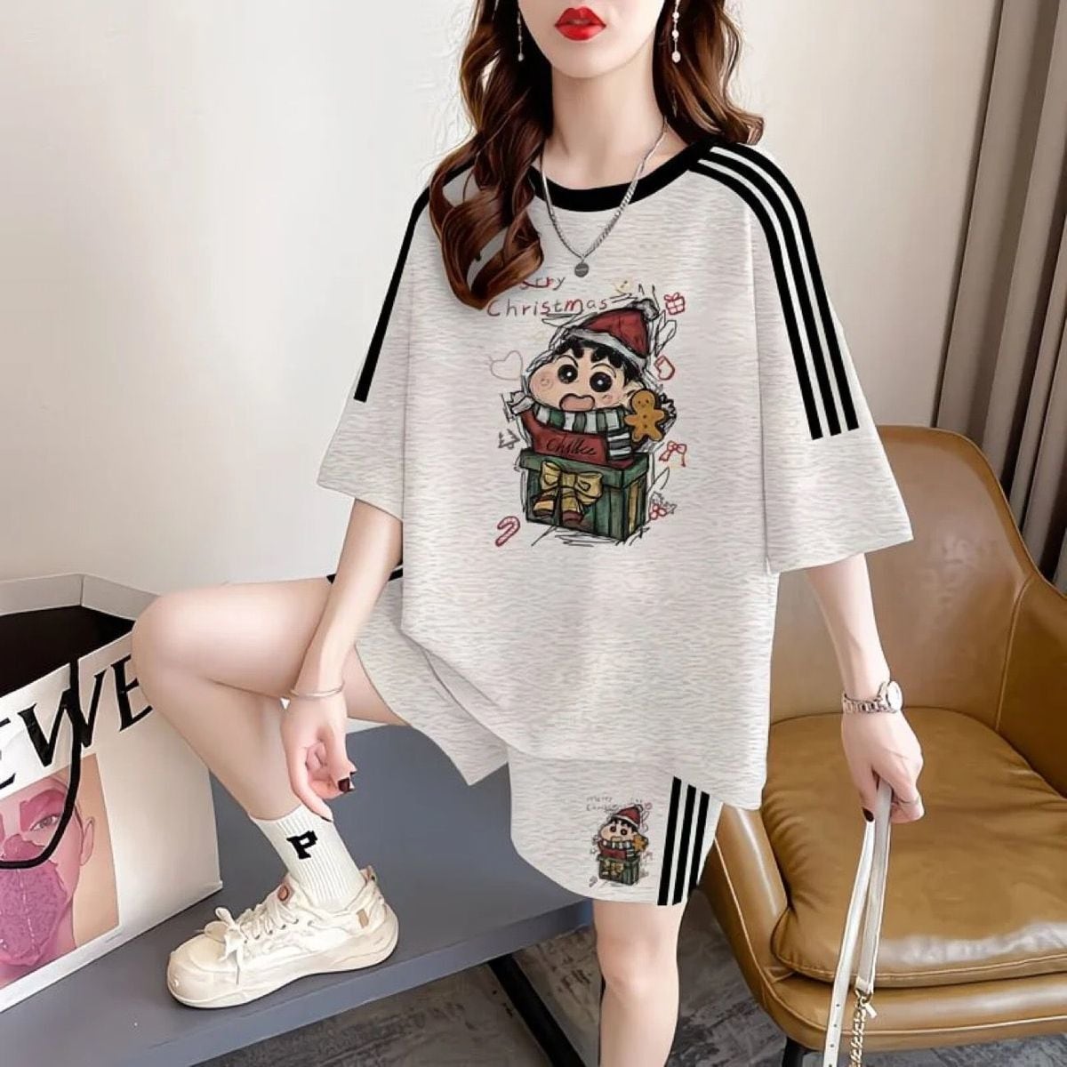 ゆったり 半袖 Tシャツ＋パンツ セットアップ F-13238