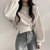 韓国風ファッション おしゃれ度高め 美人度アップ 全2色 トップスF-9446