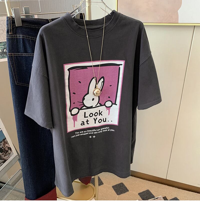 おすすめ 着心地良い ファッション感満々 プリント 半袖 Tシャツ F-9127