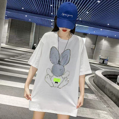 着回し力抜群 ホットダイヤモンド 新作 全2色 半袖Tシャツ カットソー ＜F-8703＞