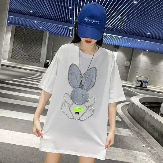 着回し力抜群 ホットダイヤモンド 新作 全2色 半袖Tシャツ カットソー ＜F-8703＞