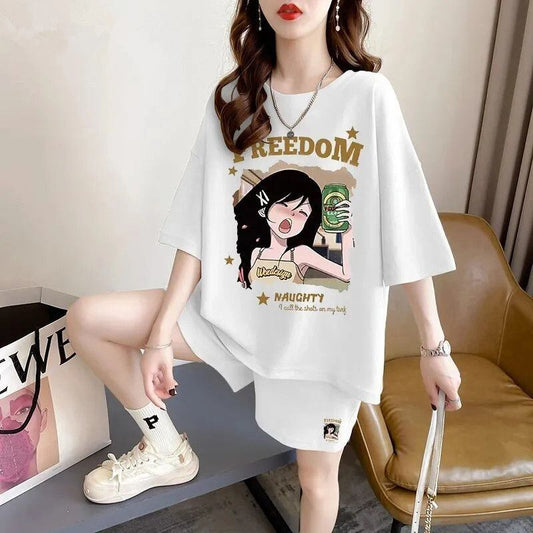 超人気 真夏も快適 話題沸騰中 カジュアル 全4色 半袖 Tシャツ ショートパンツ セットアップ ＜F-9129＞