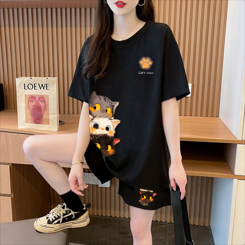 組み合わせやすい　半袖 Tシャツ＋パンツ 　セットアップ F-13148