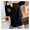 定番シンプル 切り替え カジュアル 半袖Ｔシャツⅹパンツセット全3色 <F-8267>