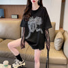 話題沸騰中 レイヤード風 美人度アップ ルーズ Tシャツ ＜F-8707＞