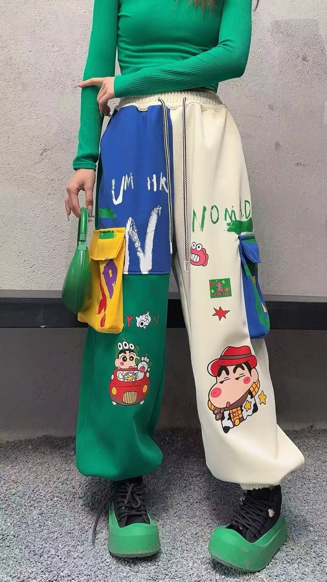 切り替え デザイン 2色 スウェット ジョガーパンツ F-12266